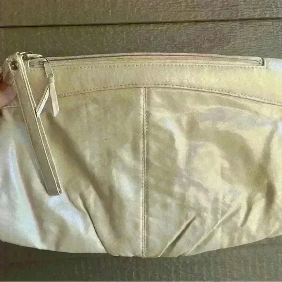 Retro 80s soft leather clutch bag - Picture 2 of 4